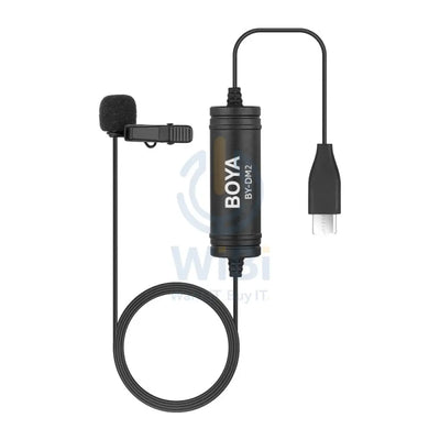 Boya BY-DM2 Digital Lavalier Microphone - 6M / 25Hz / Type-C - Black Accessories > Audio > Microphone