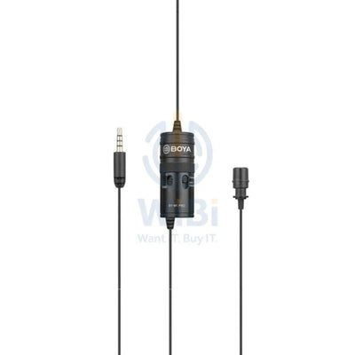 BOYA BY-M1 Pro Omnidirectional Lavalier Condenser Microphone - 65 Hz / 3.5mm Jack / Wired - Black Accessories > Audio >