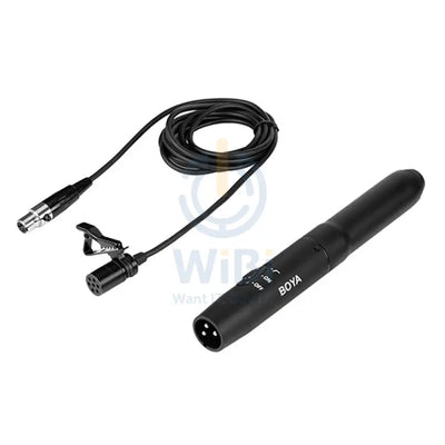 BOYA BY-M11OD Professional Omni-Directional XLR Lavalier Microphone System - 2M / 3 Pin XLR - Black Accessories > Audio