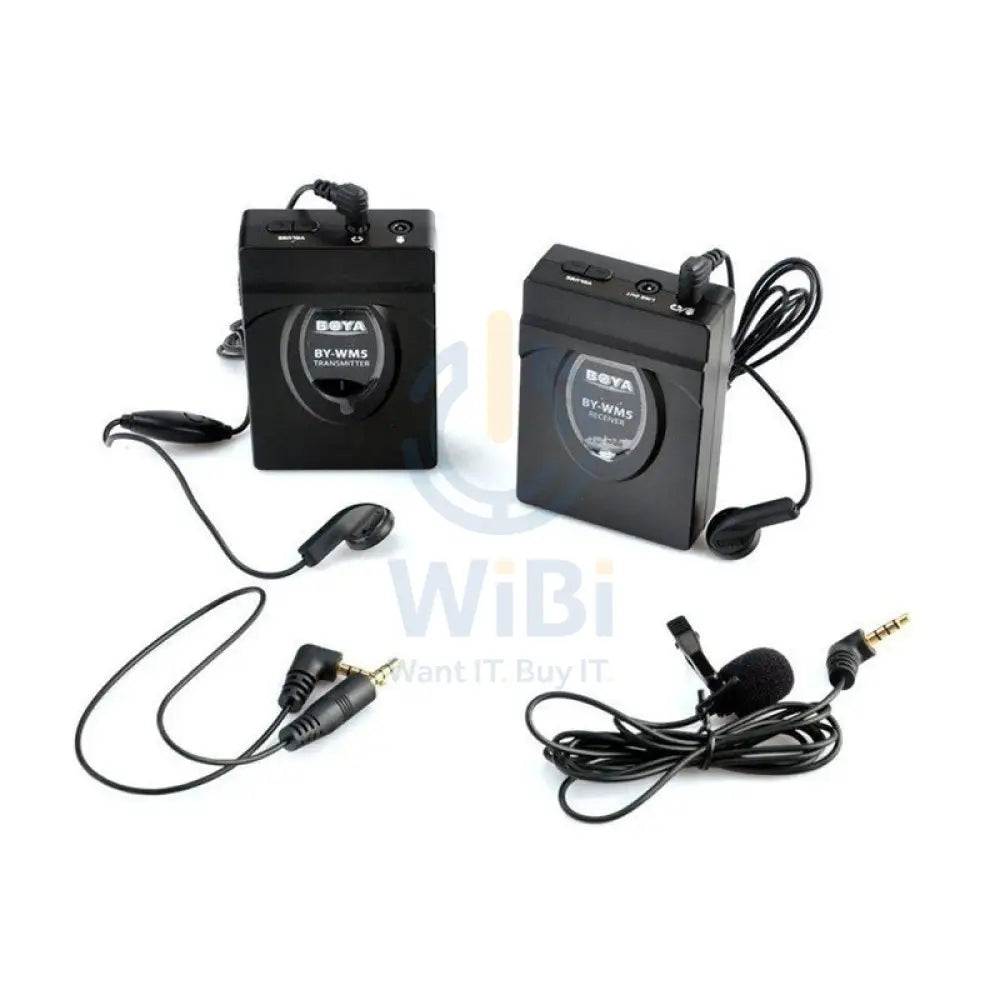 BOYA BY-WM5 Wireless Lavalier Microphone System Kit - 2.4GHz / 3.5mm Jack / Wireless - Black Accessories > Audio >