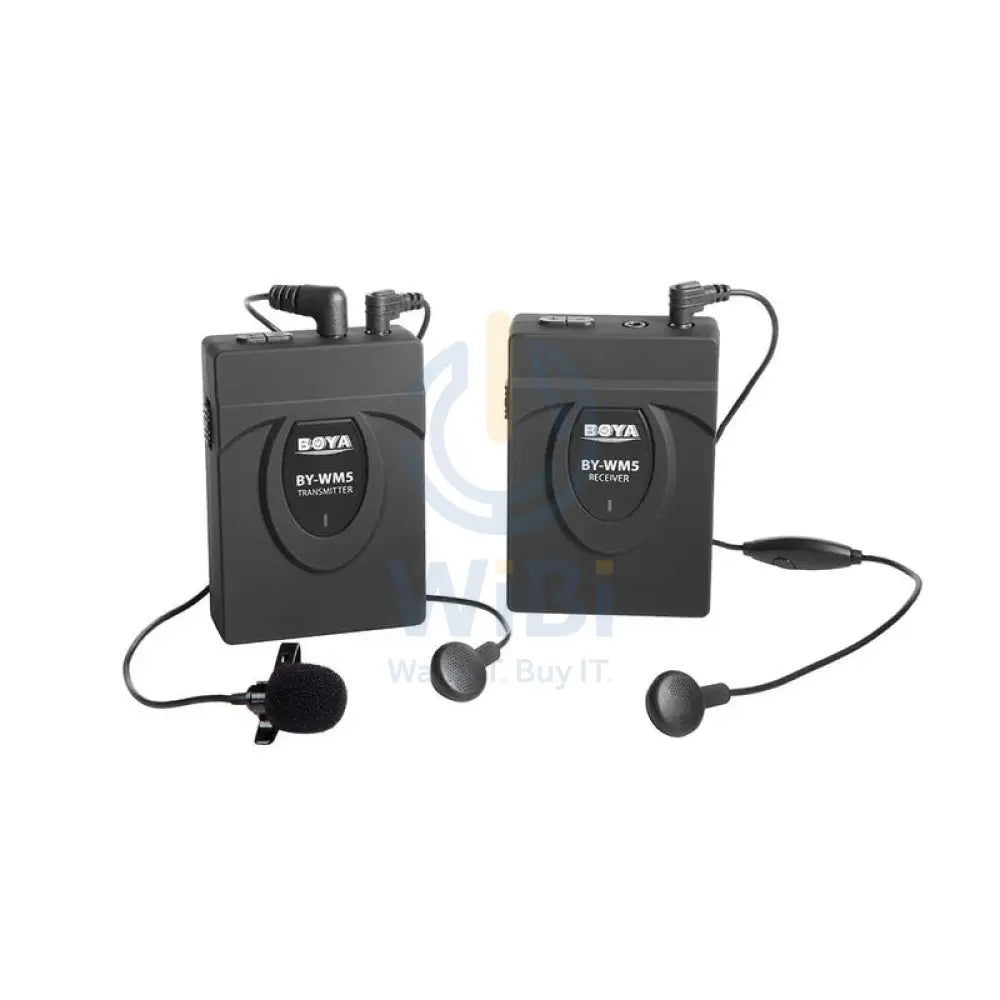 BOYA BY-WM5 Wireless Lavalier Microphone System Kit - 2.4GHz / 3.5mm Jack / Wireless - Black Accessories > Audio >