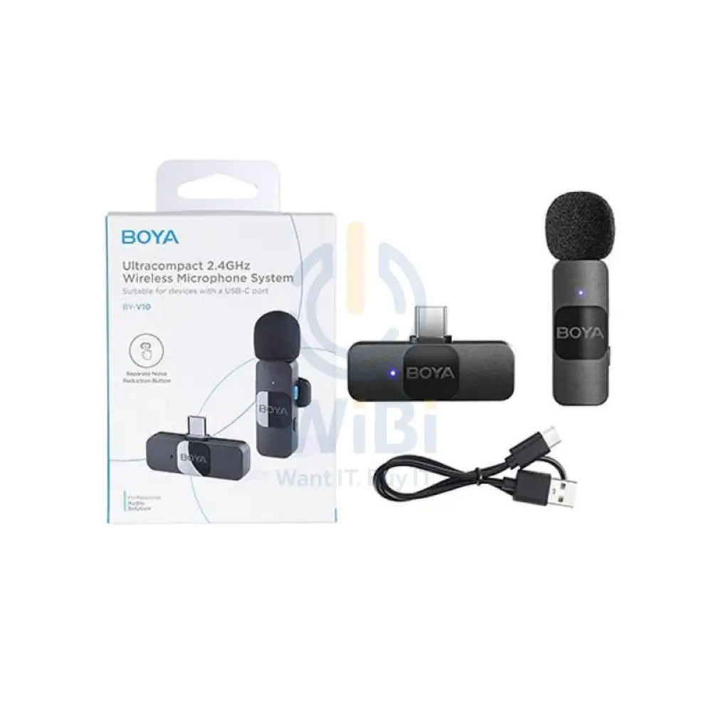 BOYA Smallest 2.4Ghz Wireless Microphone for Type-C device(1TX + 1RX) - Black Accessories > Audio > Microphone > Offer