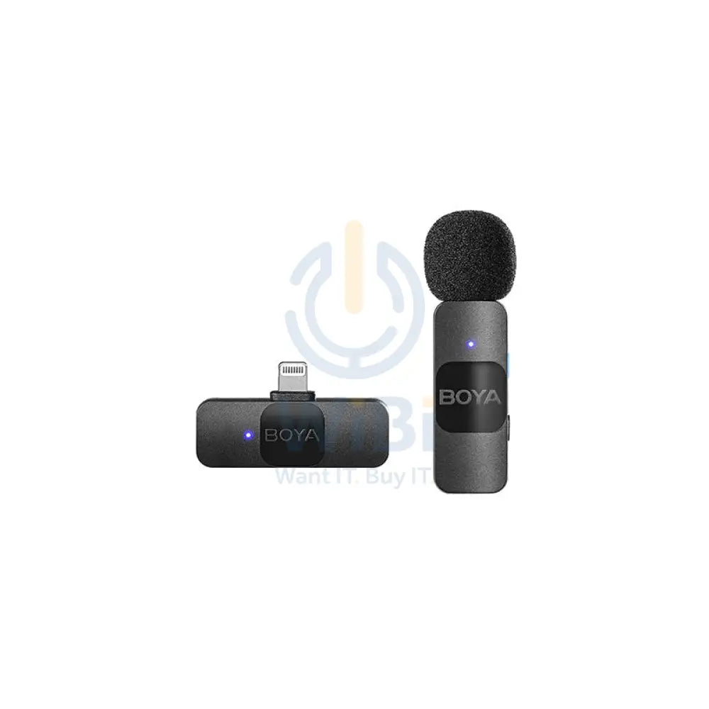 BOYA Smallest 2.4Ghz Wireless Microphone with Lightning connector for iOS device(1TX + 1RX) - Black Accessories > Audio