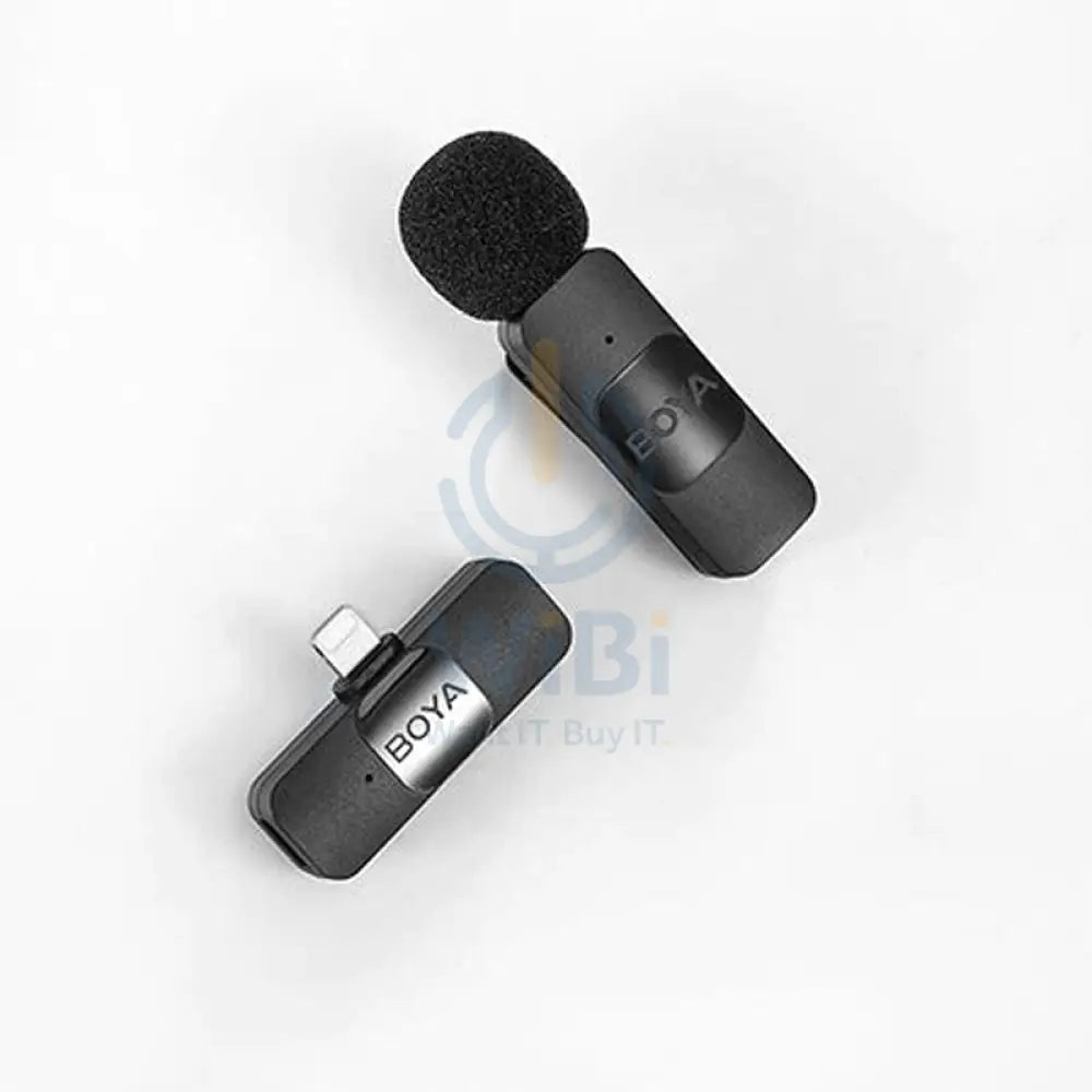 BOYA Smallest 2.4Ghz Wireless Microphone with Lightning connector for iOS device(1TX + 1RX) - Black Accessories > Audio