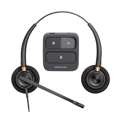 HP HP Poly EncorePro 520 Binaural Headset +Quick Disconnect - On-Ear / Black