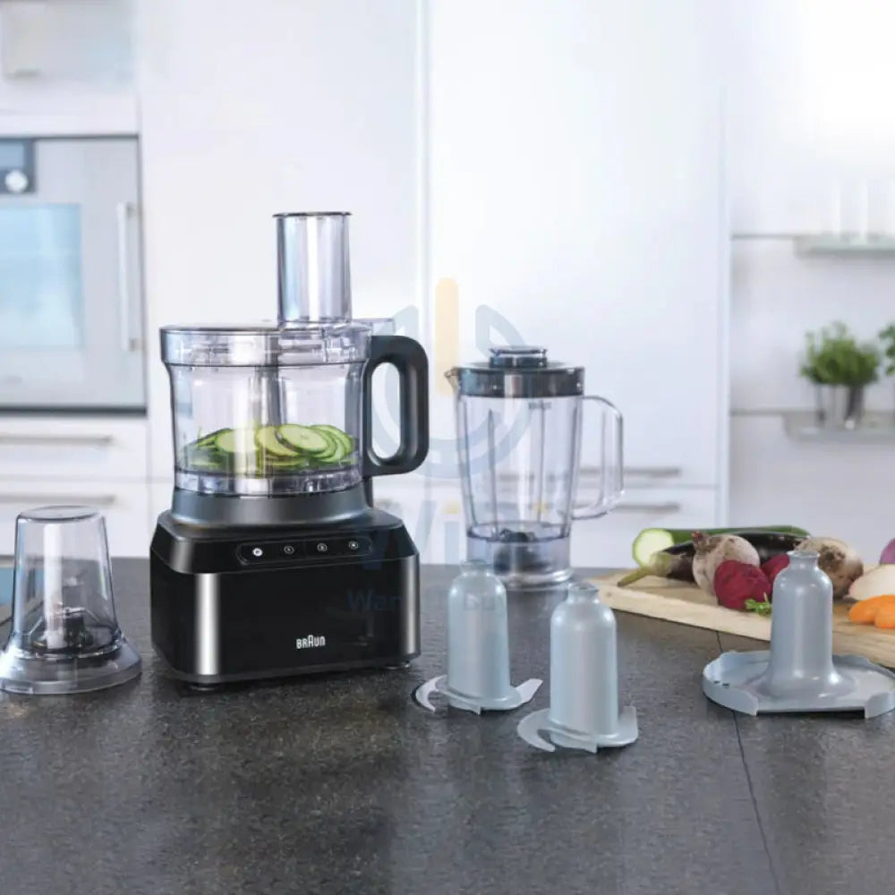 Braun FP3132BK Food Processor - 800 Watts / Black Accessories > Smart Devices