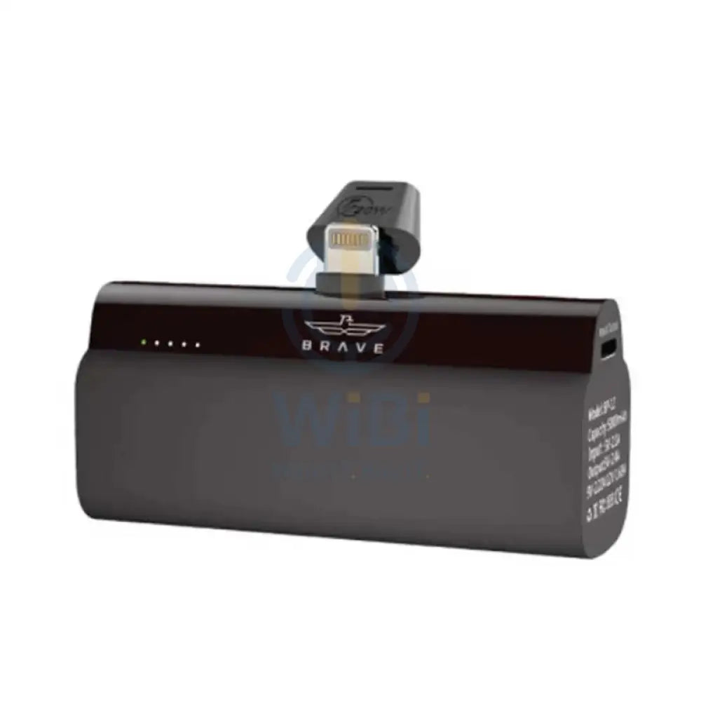BRAVE Plug On-L Power Bank - 5000mAh / 20W / Lightning / Black Accessories > Power Bank