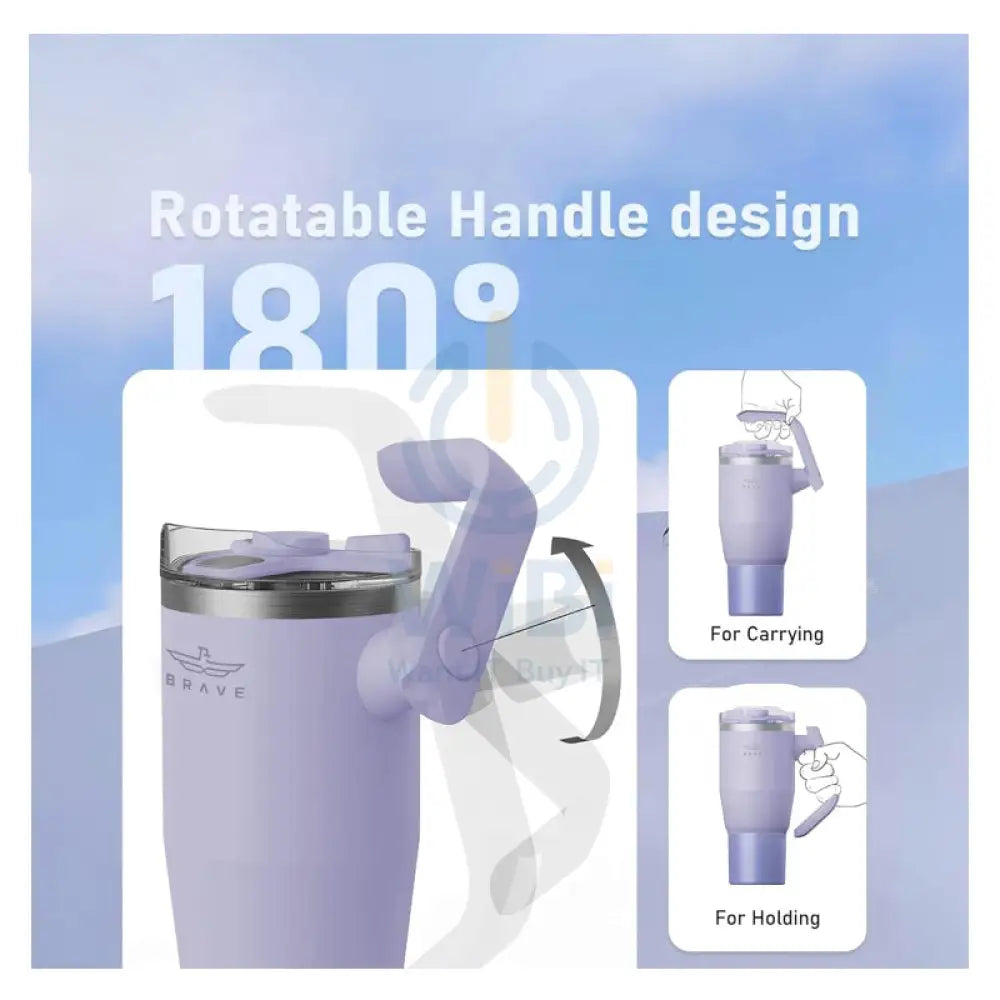 BRAVE Temp Guard Vacuum Insulated Travel Mug - 1200ml / Purple Accessories > Outdoor & Travel