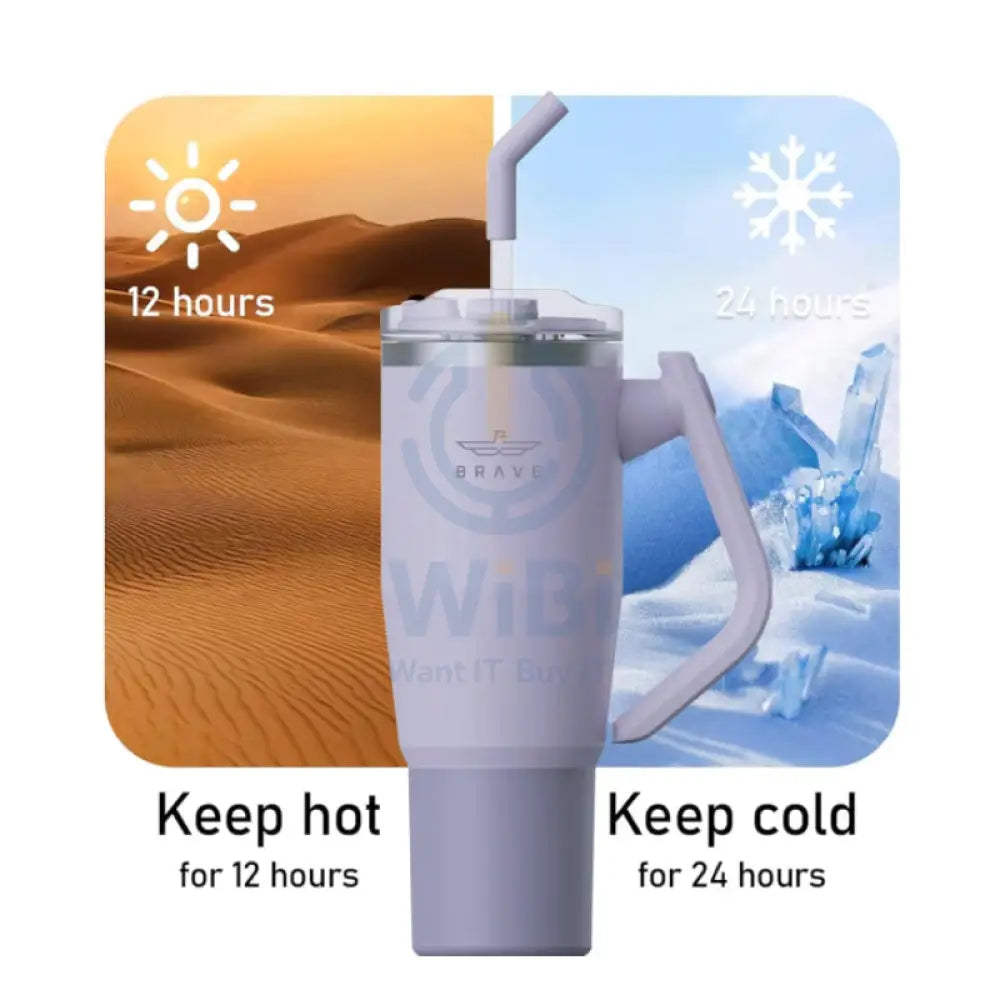 BRAVE Temp Guard Vacuum Insulated Travel Mug - 1200ml / Purple Accessories > Outdoor & Travel