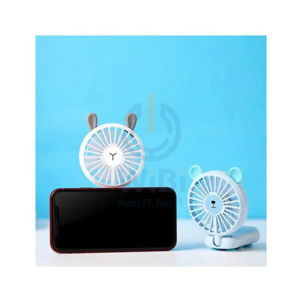 Brelong HND-03 Haandled Mini Fan - USB / Blue