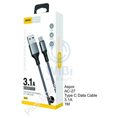 Bundle Deal - Porodo MultiPort Power Socket + Aspor 20W Charge + Lightning Cable + Type-C Cable 1 Meter Accessories >