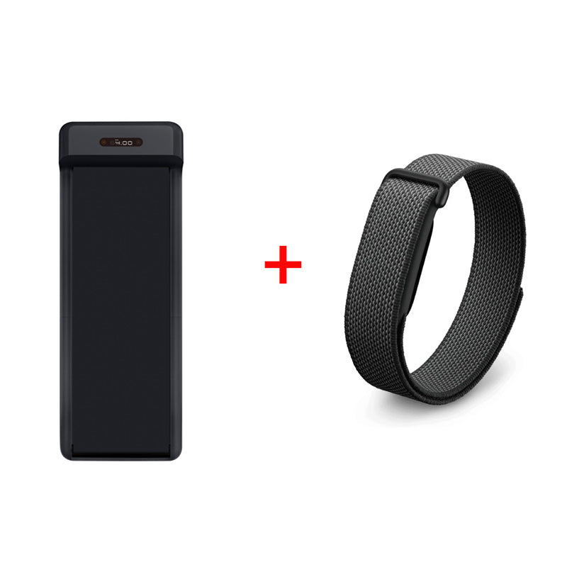 KingSmith C2 Foldable Walking Pad - 1 HP / 0.5 - 3.7MPH / Black + Google Fitbit Air Smart Screenless Fitness Tracker - Bluetooth / Obsidian - Bundle Offer