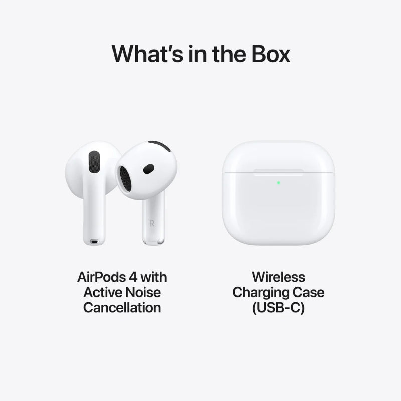 Apple AirPods 4 With ANC Earbuds - USB-C / Bluetooth 5.3 / White