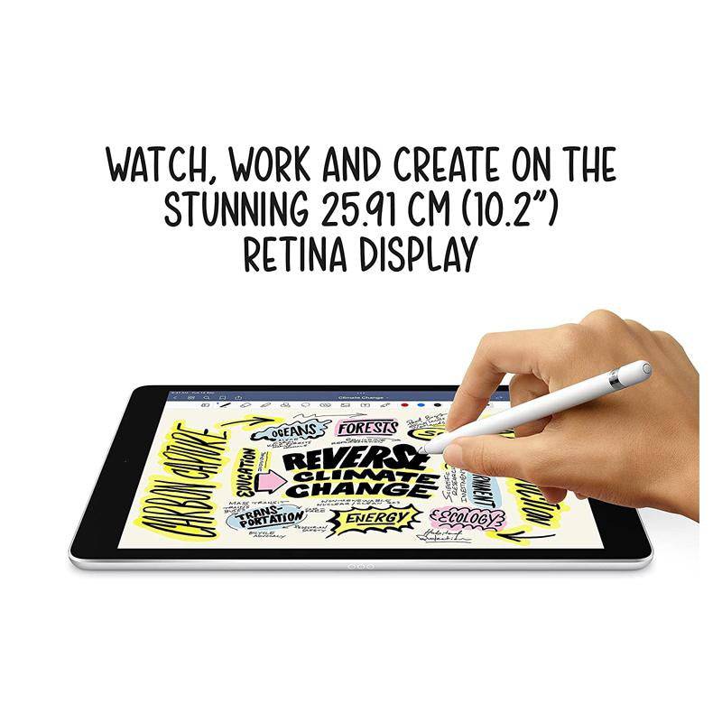 ابل ايباد ( الجيل التاسع) - شريحة A13 بيونيك / 256 جيجابايت / 10.2 بوصة ريتينا / واي-فاي / خلوي / 4جي  ضمان سنة / رمادي الفضاء