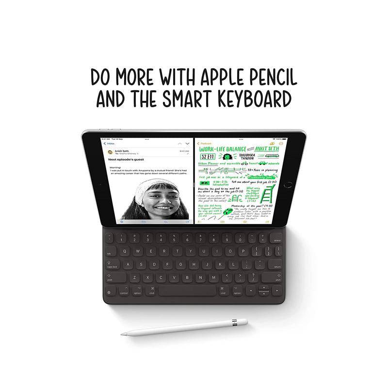 ابل ايباد ( الجيل التاسع) - شريحة A13 بيونيك / 256 جيجابايت / 10.2 بوصة ريتينا / واي-فاي / خلوي / 4جي  ضمان سنة / رمادي الفضاء