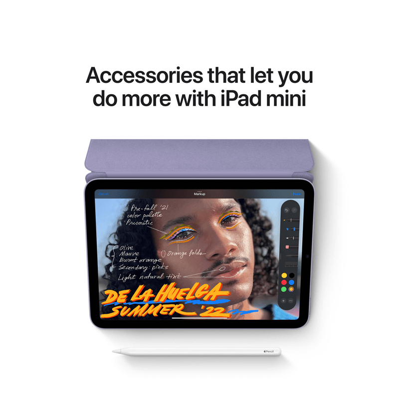 ابل ايباد ميني ( الجيل السادس) - شريحة A15 بيونيك / 256 جيجابايت / 8.3 بوصة ريتينا / واي-فاي / خلوي / ضمان سنة / رمادي فلكي