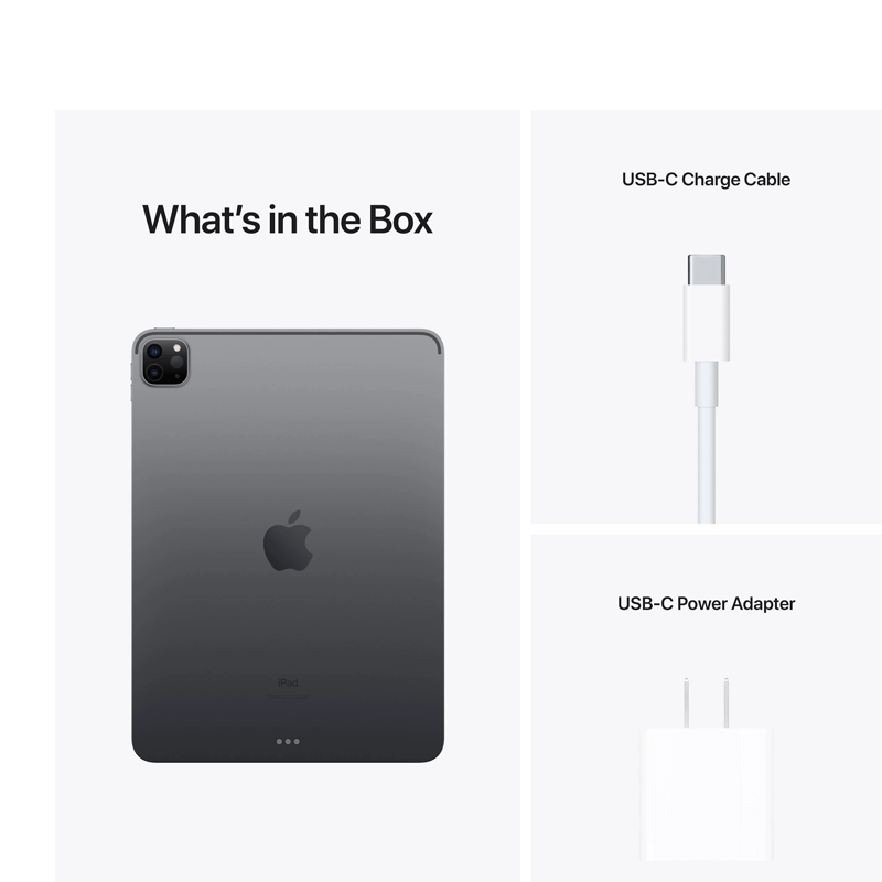 Apple iPad Pro (2021) - M1 Chip 8-Core CPU / 256GB / 11" Retina Display / Wi-Fi / Cellular / 1YW / Space Grey - Tablet