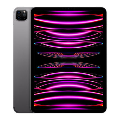 ابل ايباد برو (2022) - M2 Chipكور وحده المعالجة المركزية / 256 جيجابايت / 12.9" Retina XDR شاشة / واي-فاي / خلوي / ضمان سنة / Space رمادي - تابلت