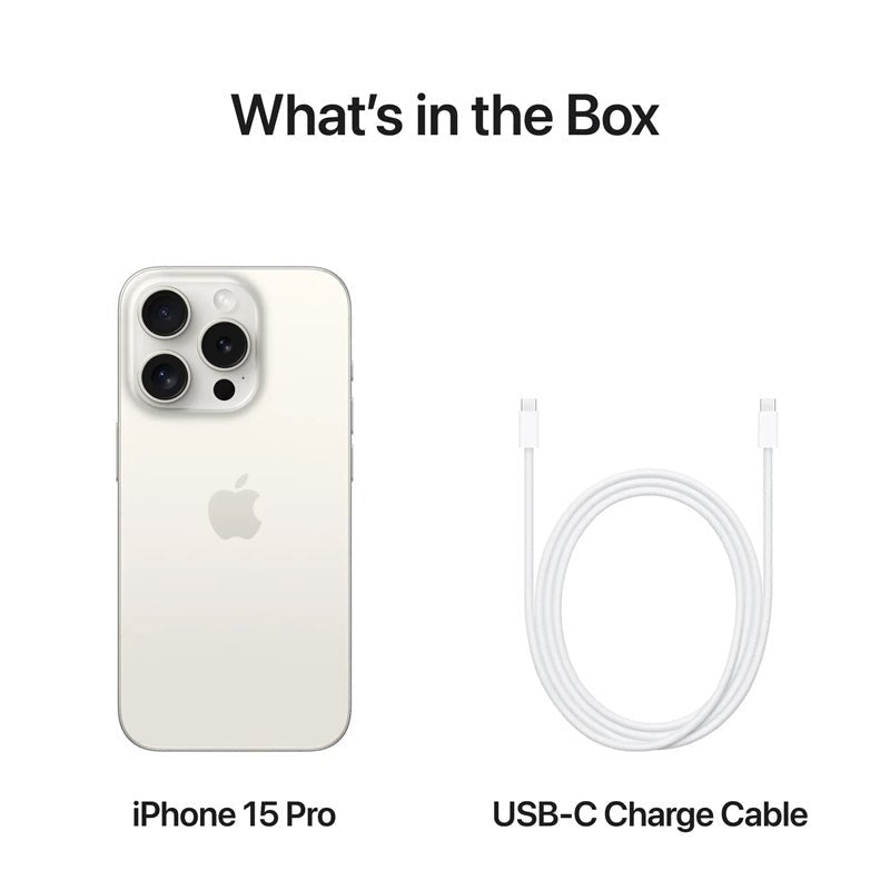 Apple iPhone 15 Pro - 512GB / White Titanium / 5G / 6.1’’ / Middle East Version Mobiles & Tablets > Mobiles > Offer Zone