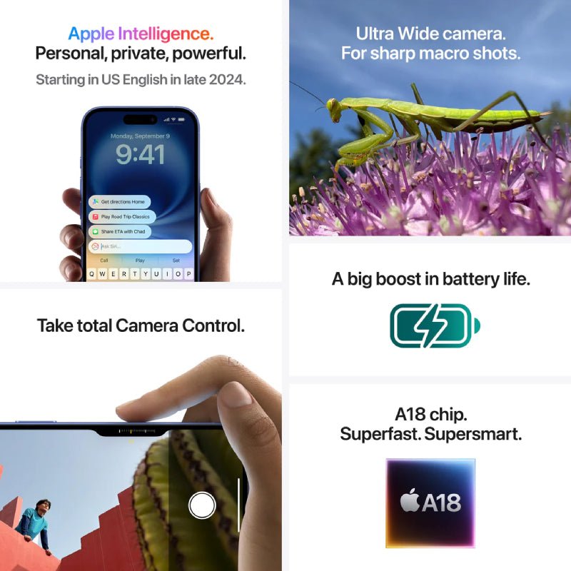 Apple iPhone 16 - 128GB / Teal / 5G / 6.1’’ Mobiles & Tablets > Mobiles