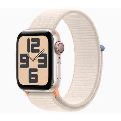 Apple Watch SE Gen 2 With Sport Loop - LTPO OLED / 32GB / 40mm / Bluetooth / Wi-Fi / Cellular / Starlight Smart Watches