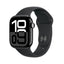Apple Watch Series 10 with Sport Band - LTPO OLED / 64GB / 42mm / Medium/Large / Bluetooth / Wi-Fi / Cellular / Jet