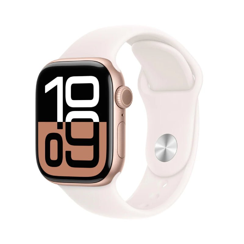 ابل ساعة الإصدار 10 مع الرياضة باند - LTPO OLED / 64 جيجابايت / 42 مم / متوسط/ كبير / بلوتوث / واي-فاي / خلوي  ضوء /
