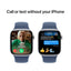 Apple Watch Series 10 with Sport Band - LTPO OLED / 64GB / 42mm / Small/Medium / Bluetooth / Wi-Fi / Cellular / Denim