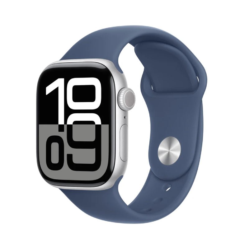 Apple Watch Series 10 with Sport Band - LTPO OLED / 64GB / 42mm / Small/Medium / Bluetooth / Wi-Fi / Cellular / Denim