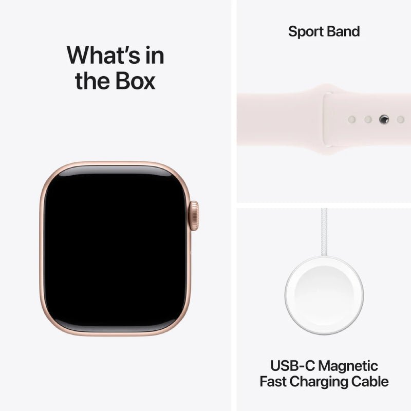 Apple Watch Series 10 with Sport Band - LTPO OLED / 64GB / 46mm / Medium/Large / Bluetooth / Wi-Fi / Rose Gold