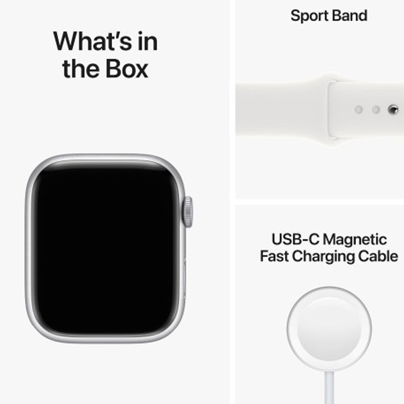 Apple Watch Series 8 - OLED / 32GB / 41mm / Bluetooth / Wi-Fi / Silver Smart Watches