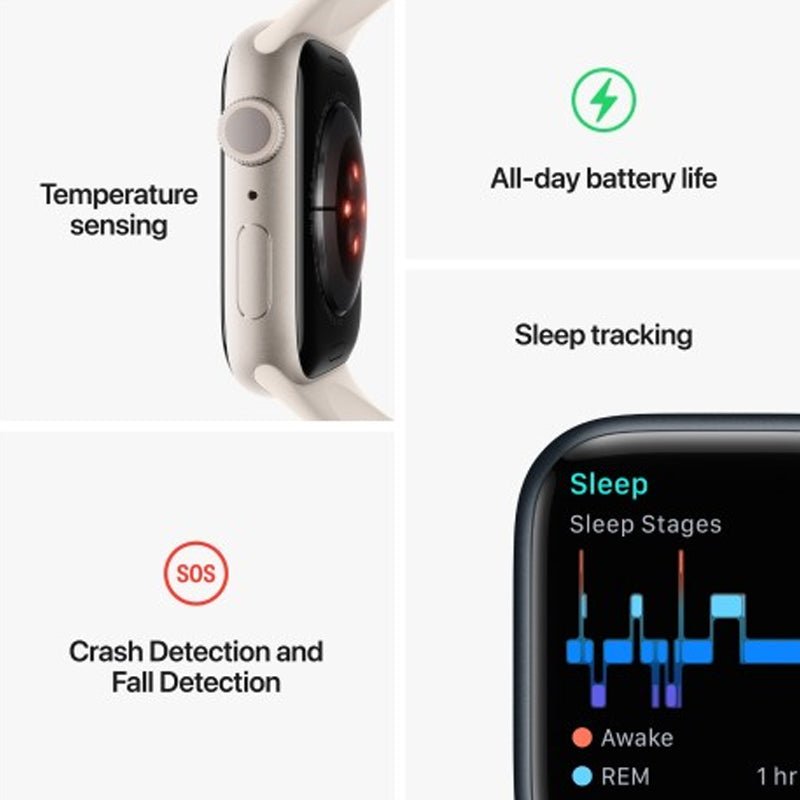 Apple Watch Series 8 - OLED / 32GB / 45mm / Bluetooth / Wi-Fi / Midnight