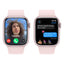 Apple Watch Series 9 with Sport Band - LTPO OLED / 64GB / 41mm / Medium/Large / Bluetooth / Wi-Fi / Light Pink