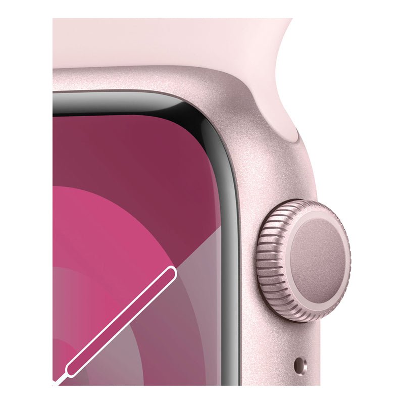 Apple Watch Series 9 with Sport Band - LTPO OLED / 64GB / 41mm / Small / Bluetooth / Wi-Fi / Light Pink