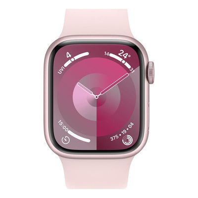 Apple Watch Series 9 with Sport Band - LTPO OLED / 64GB / 45mm / Medium/Large / Bluetooth / Wi-Fi / Light Pink Smart