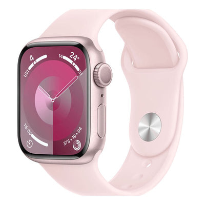 Apple Watch Series 9 with Sport Band - LTPO OLED / 64GB / 45mm / Medium/Large / Bluetooth / Wi-Fi / Light Pink Smart