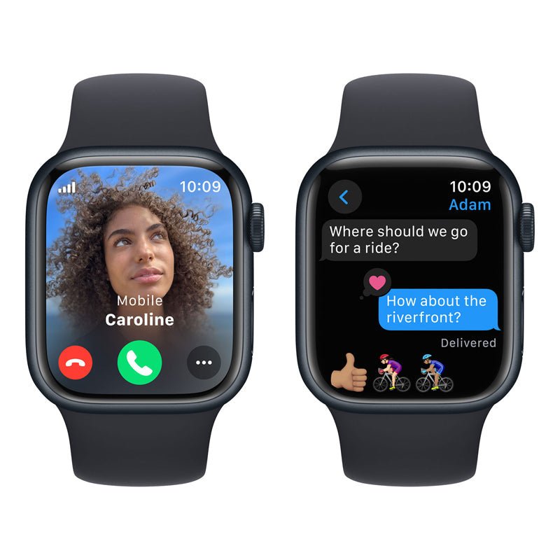 Apple Watch Series 9 with Sport Band - LTPO OLED / 64GB / 45mm / Medium/Large / Bluetooth / Wi-Fi / Midnight Smart