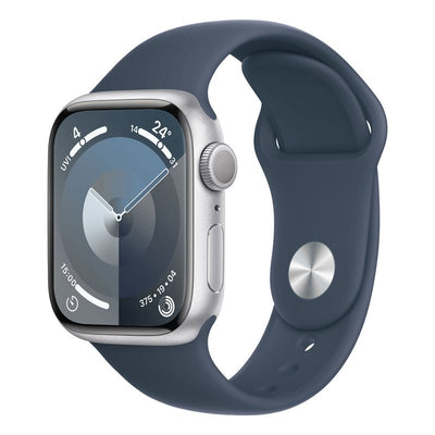Apple Watch Series 9 with Sport Band - LTPO OLED / 64GB / 45mm / Medium/Large / Bluetooth / Wi-Fi / Storm Blue Smart