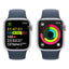 Apple Watch Series 9 with Sport Band - LTPO OLED / 64GB / 45mm / Small / Large / Bluetooth / Wi-Fi / Cellular / Storm Blue