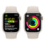 Apple Watch Series 9 with Sport Band - LTPO OLED / 64GB / 45mm / Small/Large / Bluetooth / Wi-Fi / Starlight Smart