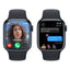 Apple Watch Series 9 with Sport Band - LTPO OLED / 64GB / 45mm / Small/Medium / Bluetooth / Wi-Fi / Cellular / Midnight