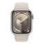Apple Watch Series 9 with Sport Band - LTPO OLED / 45mm / Bluetooth / Wi-Fi / Cellular / Starlight Smart Watches