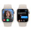 Apple Watch Series 9 with Sport Band - LTPO OLED / 64GB / 45mm / Small/Medium / Bluetooth / Wi-Fi / Starlight