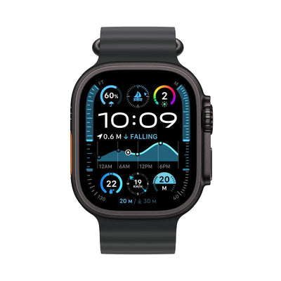 Apple Watch Ultra 2 (2024) - LTPO OLED / 64GB / 49mm / Bluetooth / Wi-Fi / Cellular / Titanium Black Ocean Band Smart