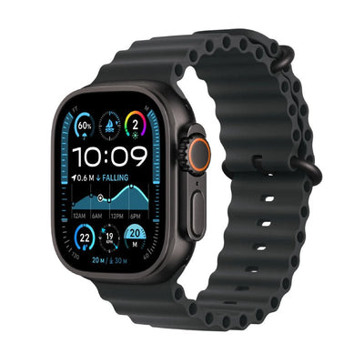 Apple Watch Ultra 2 (2024) - LTPO OLED / 64GB / 49mm / Bluetooth / Wi-Fi / Cellular / Titanium Black Ocean Band Smart