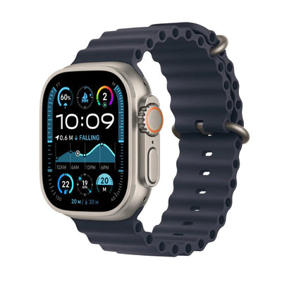 Apple Watch Ultra 2 (2024) - LTPO OLED / 64GB / 49mm / Bluetooth / Wi-Fi / Cellular / Titanium Navy Ocean Band Smart