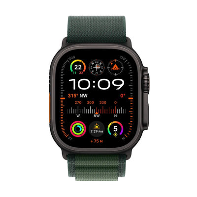 Apple Watch Ultra 2 (2024) - LTPO OLED / 64GB / 49mm / Medium / Bluetooth / Wi-Fi / Cellular / Titanium Dark Green