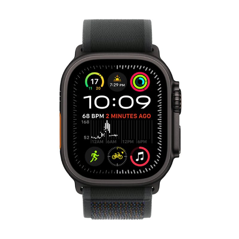 Apple Watch Ultra 2 (2024) - LTPO OLED / 64GB / 49mm / Medium/Large / Bluetooth / Wi-Fi / Cellular / Titanium Black Trail Loop