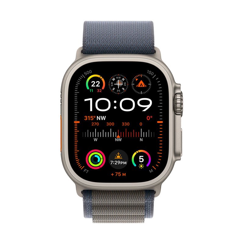 Apple Watch Ultra 2 - LTPO OLED / 64GB / 49mm / Bluetooth / Wi-Fi / Cellular / Medium / Titanium Blue Alpine Loop Smart