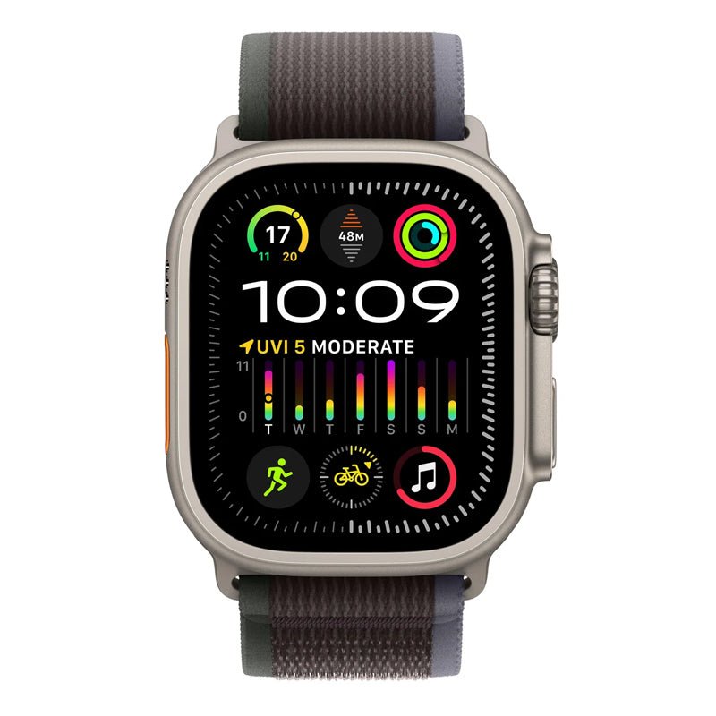 Apple Watch Ultra 2 - LTPO OLED / 64GB / 49mm / Bluetooth / Wi-Fi / Cellular / Medium/Large Titanium Blue/Black Trail